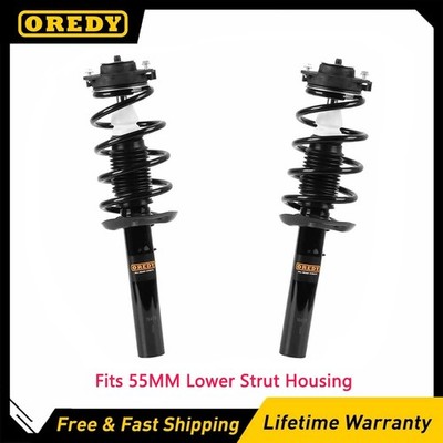 Pair Front Struts Fit for 55MM VW Jetta Golf Eos Beetle Passat CC Rabbit Audi A3