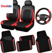 Air Mesh Leather Car Seat Covers for Front Seats, Waterproof Car Floor Mats, Spo