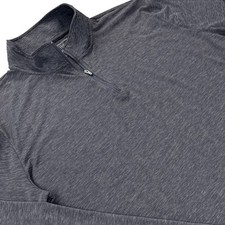 Anetik Men's 1/4 Zip Performance Shirt XL Gray Heather UPF 30 Long Sleeve