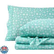 Bare Home Full - Christmas Sheet Set - Luxury 1800 Ultra - Double Brushed Sof