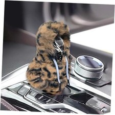 Universal Plush Hoodie Car Shift Knob Cover, Cozy Gear Shift Cover for Brown