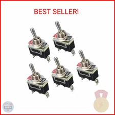 ESUPPORT Heavy Duty 20A 125V 15A 250V SPST 2 Terminal Pin ON/OFF Rocker Toggle S