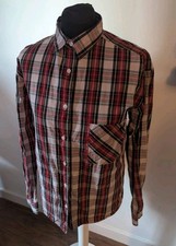 Womens Fred Perry Long Sleeved Tartan Shirt Size UK 10-12 Very Good Condition