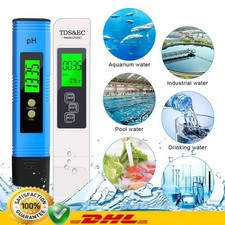 Digital Tester PH+TDS EC Wassertest Meter Messgerät Leitwertmessgerät 0-9990ppm