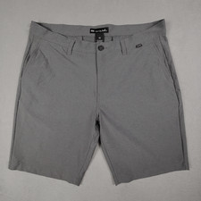 Travis Mathew Starnes Shorts Mens Sz 38 38x10 Gray Golf Performance Stretch Logo