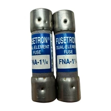 (Pack of 2) Bussmann Cooper FNA-1-1/4 Fusetron Dual-Element Fuse, 1-1/4A, 125VAC