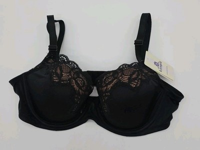 B.Tempted By Wacoal Bra 36B Black Nude Lace Underwire Convertible Straps New