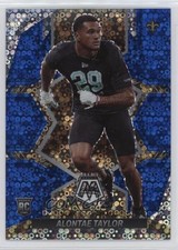 2022 Panini Mosaic Rookies No Huddle Blue Prizm 65/75 Alontae Taylor #391 11ur