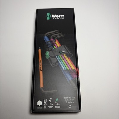 Wera 950/9 Hex-Plus SB L-Key Hex Wrench Set - Metric, Multicolor