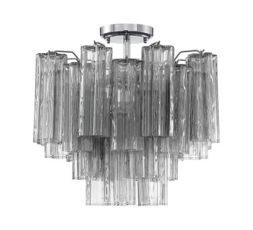 Crystorama Lighting Group ADD-300-SM_CEILING Addis 4 Light 18"W - Chrome - Picture 1 of 6