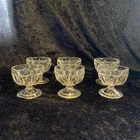 Vintage Federal Glass Colonial Low Sherbet Dessert Cups (Set of 6)