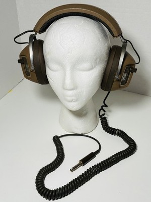 VTG Koss K/5LG Stereo Headphones Beige Dual Volume Tested