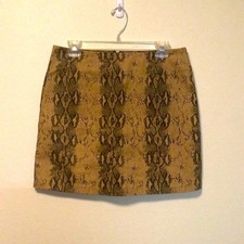 She& Sky NWT Women's large mob wife mini animal print skirt size large