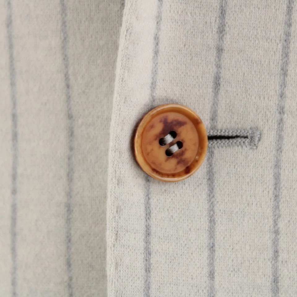 Traje de dos piezas Sartorio Kiton nuevo con etiquetas mezcla de lana 52R (42R EE. UU.) blanco con rayas grises Foto 2 de 4