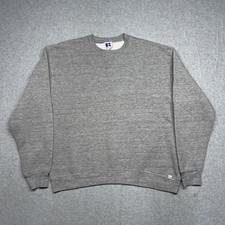 Vintage 90s Russell Athletic Sweatshirt Adult Large Gray Blank Crewneck USA