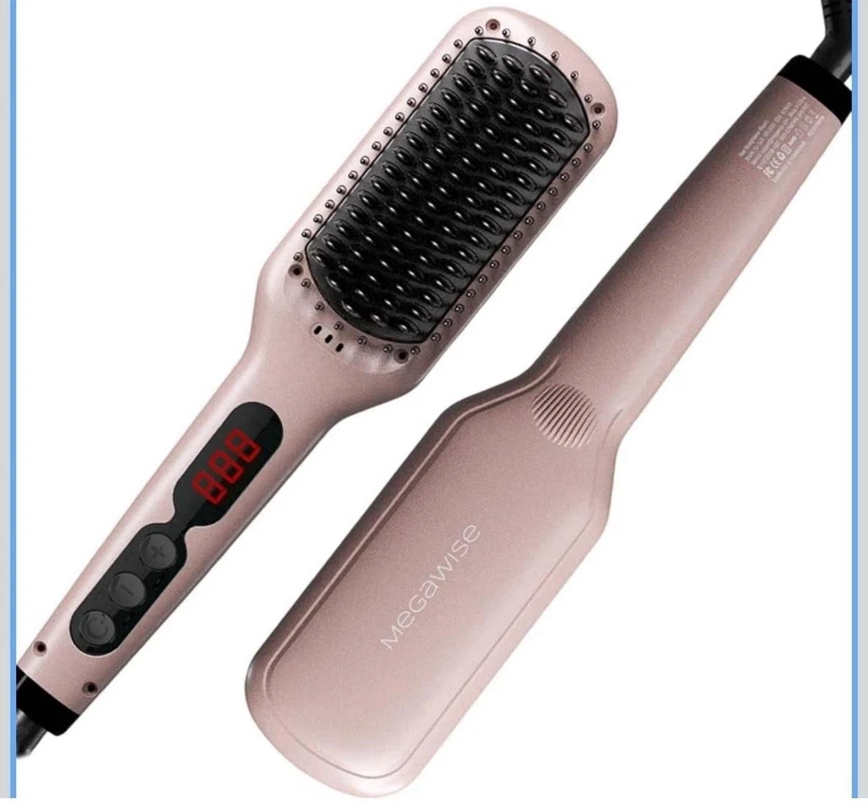 Hair Straightener Brush Comb Hot Nano MCH Wide Heated 3D Teeth Anti Scald Design - Image 3 of 4