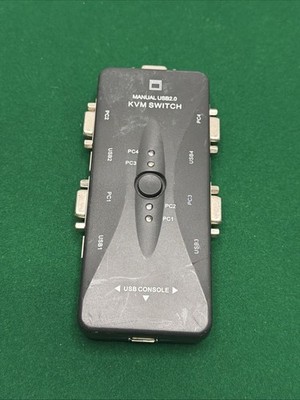4 Port VGA KVM Switch Manual USB 2 0 Switcher for PC with Multiple Computer Use