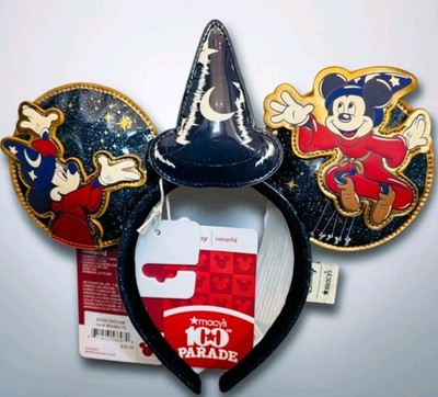NEW Loungefly Macy's 100th Parade Disney Sorcerer s Mickey Headband Ears