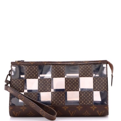 Louis Vuitton Standing Pouch Monogram Chess Coated Canvas and PVC