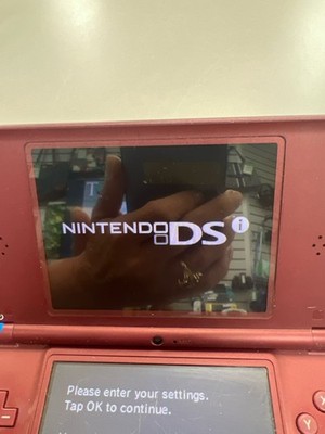 Nintendo DSi DSi XL Handheld Game Console UTL-001 Burgundy