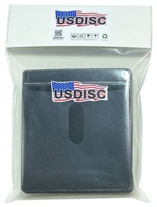 200 USDISC Plastic Sleeves, Double-sided 2 Disc (Black)