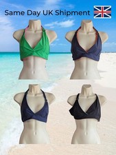 Moontide Bikini Top Reversible Solids D/DD Halterneck Swim Tops Swimwear