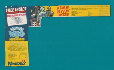 Dr Doctor Who Weetabix 1975 Promotion - Teil aus einem Originalkarton - 25cm lang