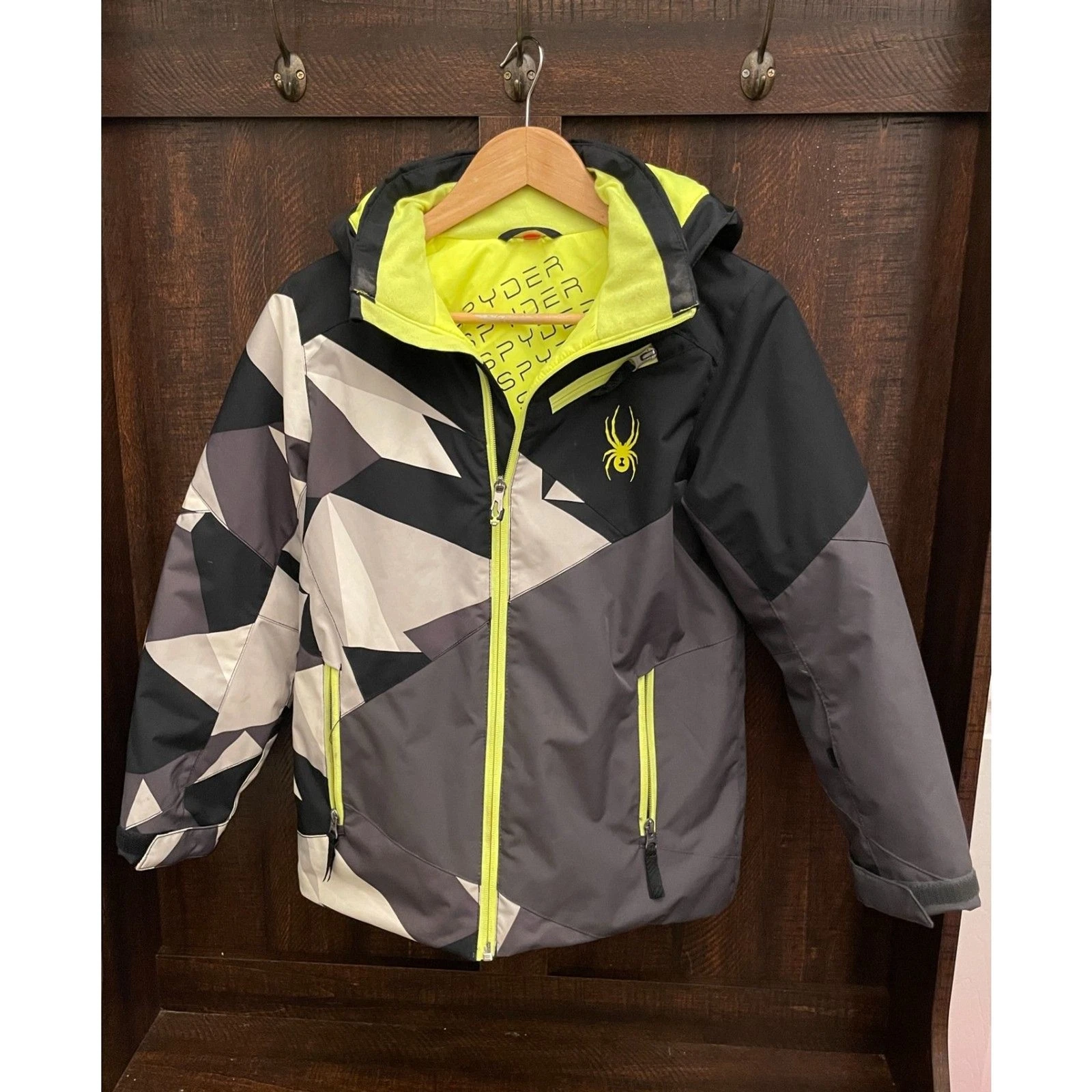 Spyder Ski Jacket colorful Waterproof Winter Coat | Geometric Snow Jacket