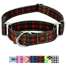Country Brook Petz® Martingale Dog Collar - Plaid and Argyle Collection