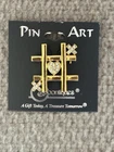 Spoontiques Tic Tac Toe Crystal Pin Brooch Costume Jewelry Pin Art Vintage