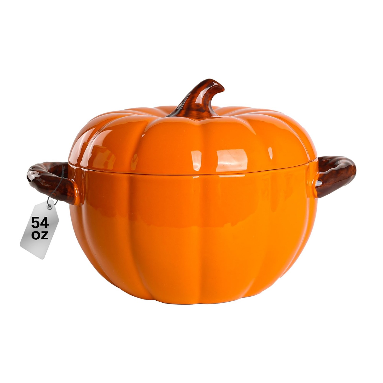 Pumpkin Dutch Oven Pot With Lid -1.7QT Ceramic Casserole Dish With Lid