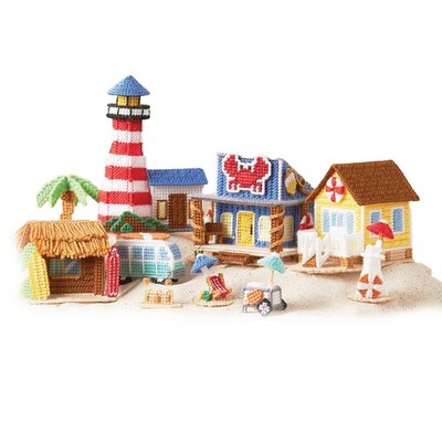 Herrschners  Beach Life Village Plastic Canvas Kit