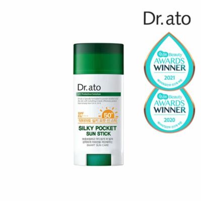 Dr.ato Silky Pocket Sun Stick SPF50+/PA++++ 17g Dual UV Shield K-Beauty 