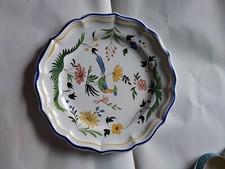 Assiette A Dessert En Gien Oiseau De Paradis