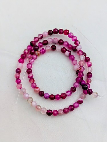 Banded Agate Gemstone Beads, Striped Agate, Shaded Agate, Choose Colour And Size - Picture 29 of 33