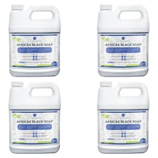 Liquid Raw African Black Soap 4 GALLONS - 100% Pure Natural Body Face Wash Bulk