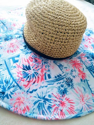 Lilly Pulitzer‎ Sea To Shining Sea Floppy Pink Sailboats Wide Brim Beach Sun Hat Lilly Pulitzer Sea To Shining Sea Floppy Pink Sailboats Wide  main image 3