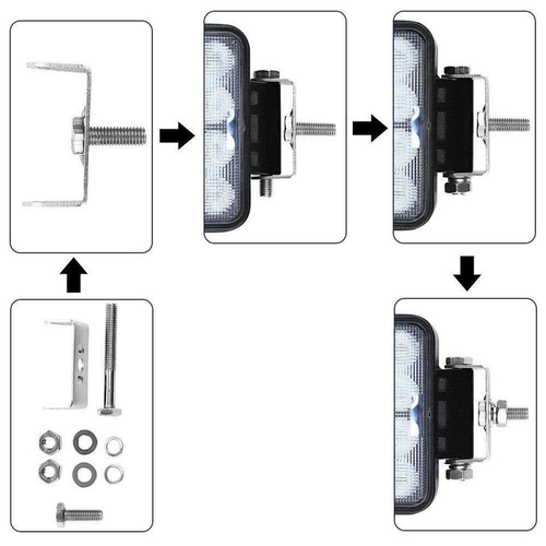 2X 45 LED Luce da Lavoro 5 IN 1 Funzione Barra LED Spot Pod Fendinebbia Fuoristrada ATV UTV - Foto 13 di 15