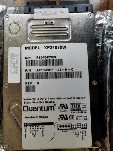 IBM - Quantum 1GB SCSI 68pin 3.5" HDD XP31070W - Picture 5 of 5