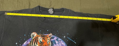 Vintage Habitat Tiger Shirt Galaxy Stars Waterfall Graphic 90s Size L - Picture 6 of 8