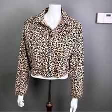 Dl1961 Denim Jacket Small Leopard Mobwife Boxy Cropped