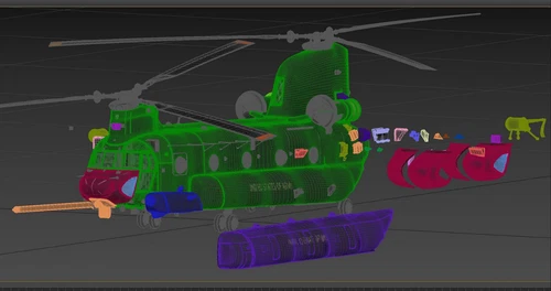 3D File for MH-47 Conversion of Trumpeter 1/35 05105 CH-47D Chinook Helicopter - Picture 2 of 20