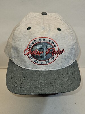 Cedar Point Get To The Point Snapback Hat Cap Amusement Park Rollercoaster