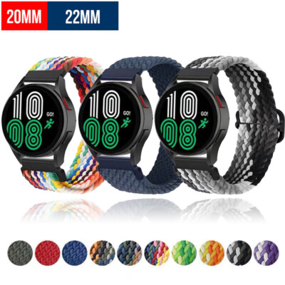 Sport Loop Nylon Armband für Samsung Galaxy Watch 3 4 5 6 7 FE Active 2 40/44mm