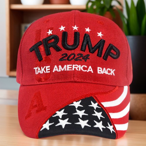 Trump 2024 Baseball Cap Take America Back Duck Tongue Hat USA Flag for Men Women