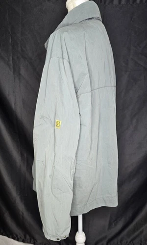 Planet Earth Jacket XL Skateboard Ski Net Lined Green Gray Hidden Hood Full Zip image 3
