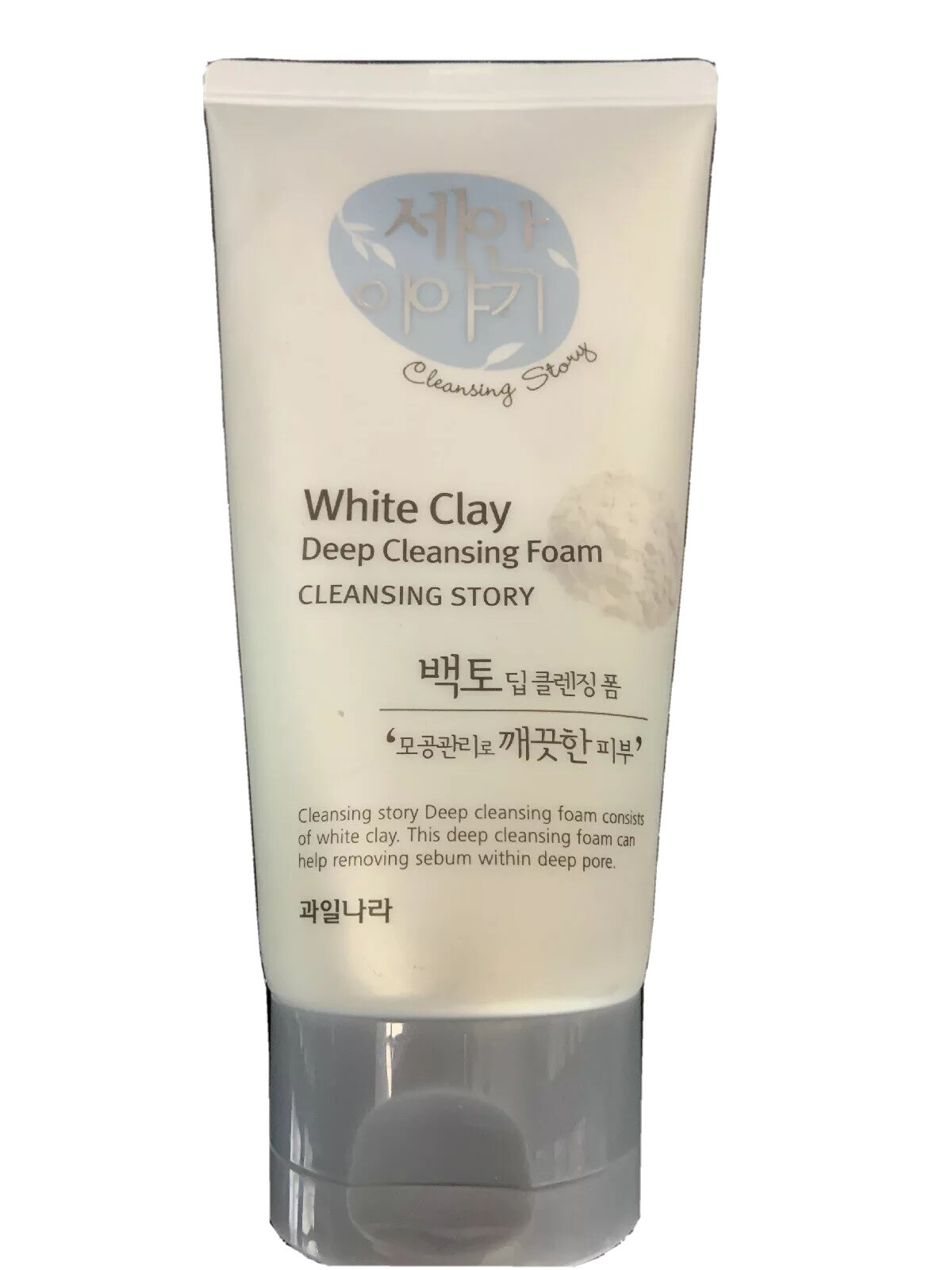 white clay deep cleansing foam
