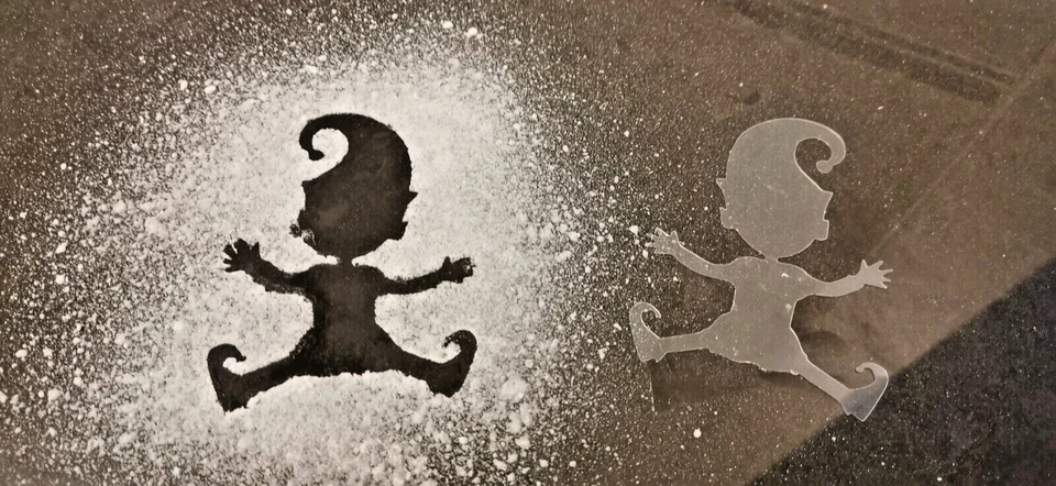 Wichtel Fenster Schablone für Wichtelstreiche für Wichteltür Wichtel Weihnachten