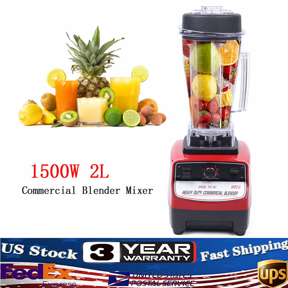 2L 1500W Commercial Kitchen Food Processor Blender Mixer Jui