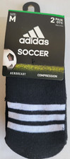 Unisex Size M Black White Adidas Aeroready Over The Calf Soccer Sock 5125454-OTC